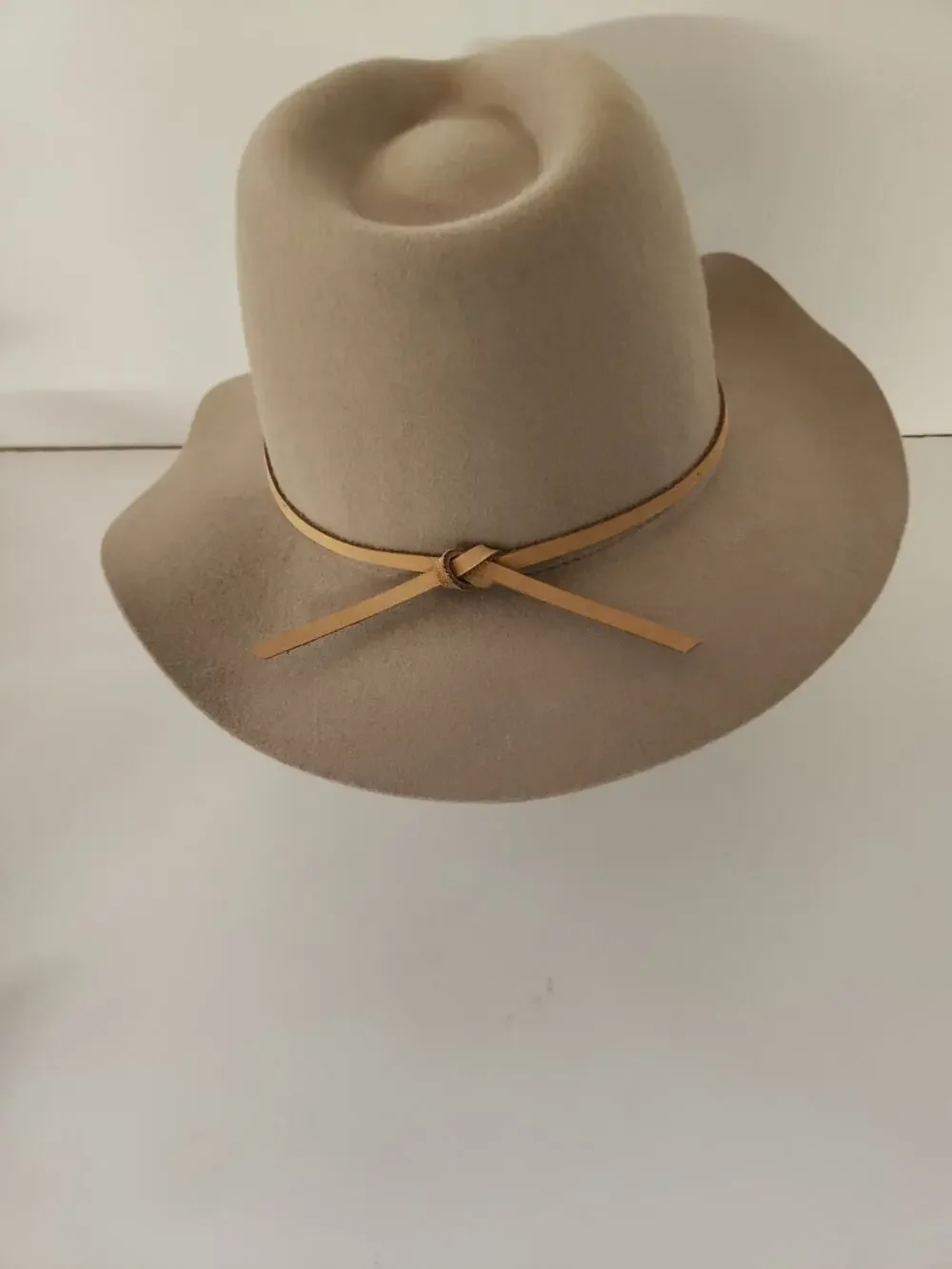 Brixton Wesley Tan Fedora Hat sz s